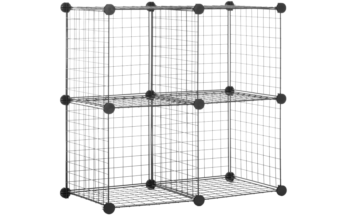 Amazon Basics 4 Cube Wire Grid Storage Organizer