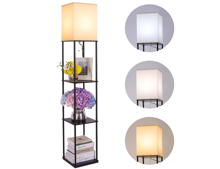 Gupuzm Floor Lamp with Shelves
