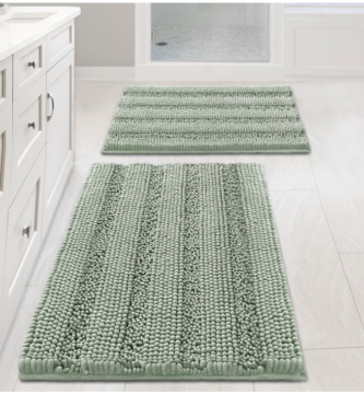 H.VERSAILTEX Sage Bathroom Rugs