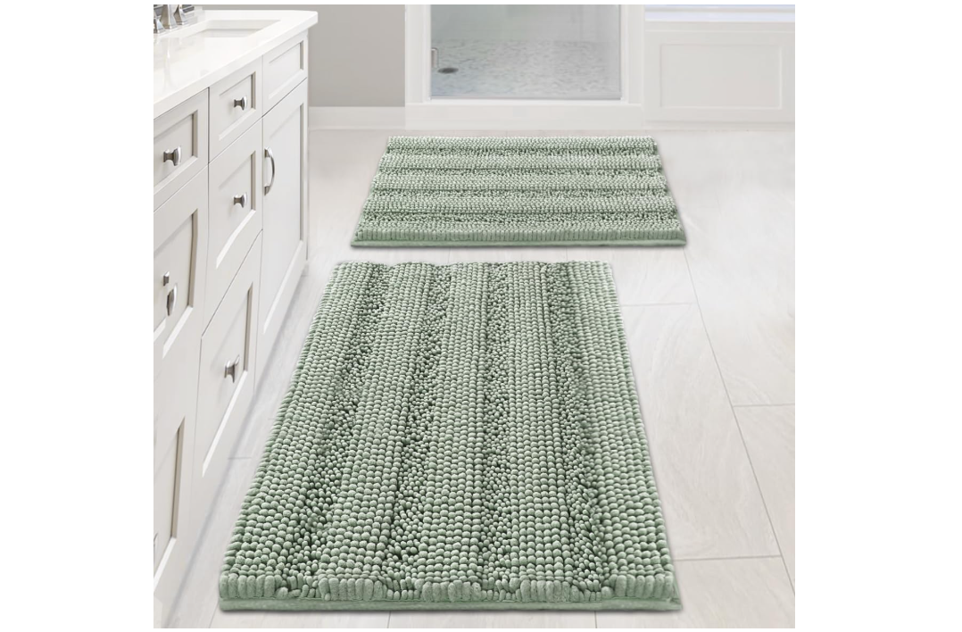 H.VERSAILTEX Sage Bathroom Rugs