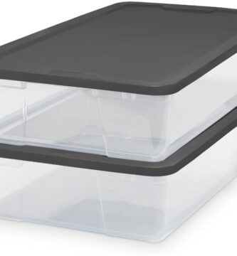 HOMZ Clear Plastic Storage Bins