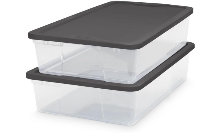 HOMZ Clear Plastic Storage Bins