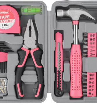 Hi-Spec Tool Set 25pc Pink Household DIY Tool Kit
