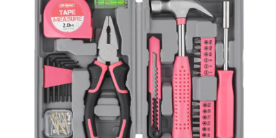 Hi-Spec Tool Set 25pc Pink Household DIY Tool Kit