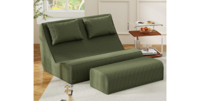 Snug Sofee Loveseat Floor Sofa with Ottoman