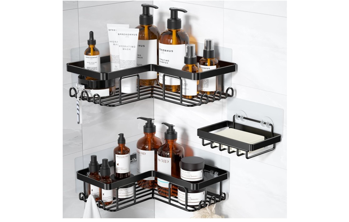 YASONIC Corner Adhesive Shower Caddy
