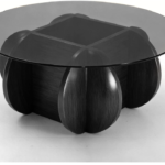 dnziqi Black Coffee Table