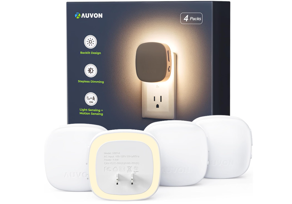 AUVON Plug-in LED Backlit Night Light