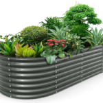 Anleolife Galvanized Raised Garden Bed