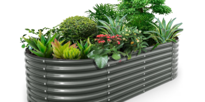 Anleolife Galvanized Raised Garden Bed