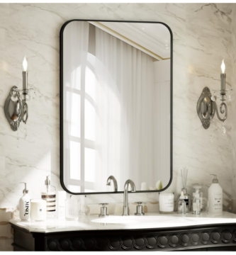 BEAUTYPEAK Wall Mounted Bathroom Mirror