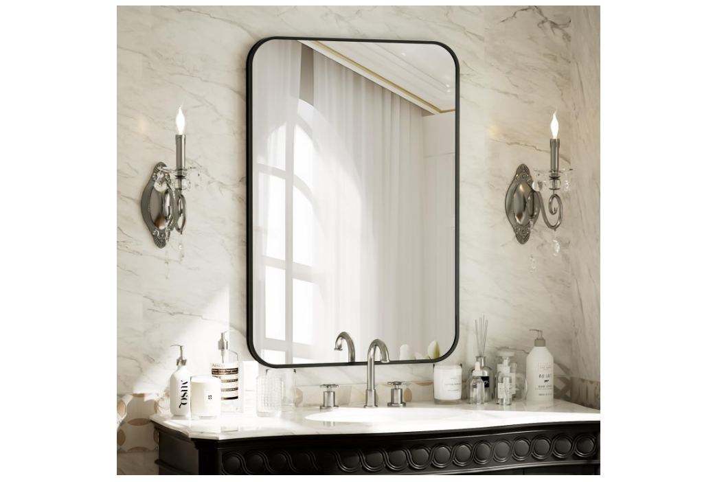 BEAUTYPEAK Wall Mounted Bathroom Mirror