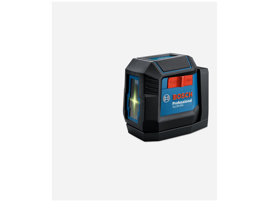 BOSCH GLL50-20G 50 Ft Green-Beam Self-Leveling Cross-Line Laser Level