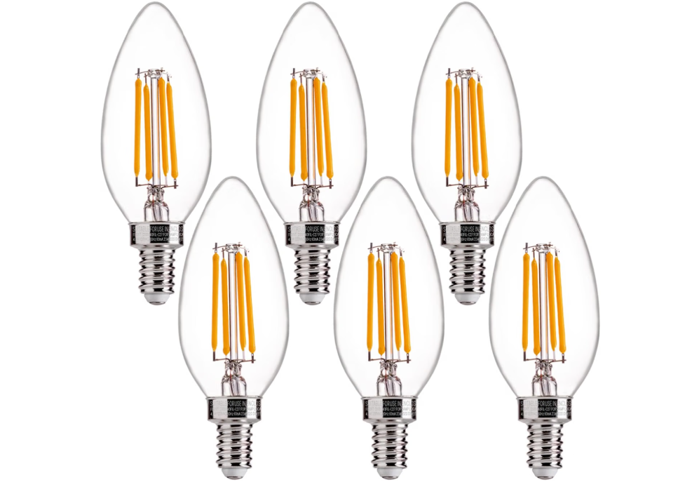 FLSNT 60W Equivalent LED Chandelier Light Bulbs