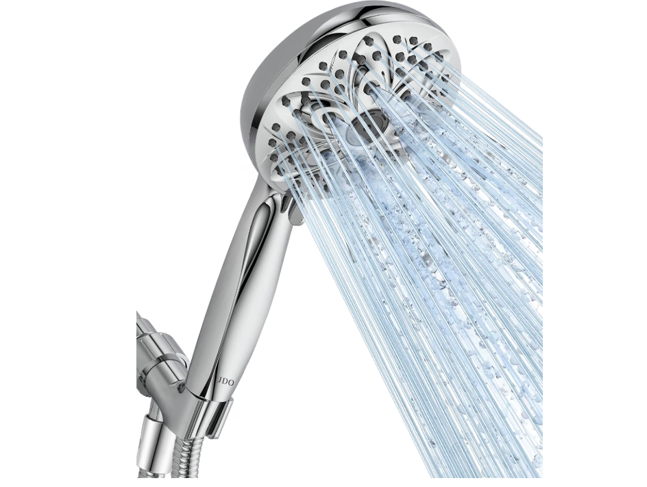 JDO High‑Pressure 6‑Setting Handheld Shower Head