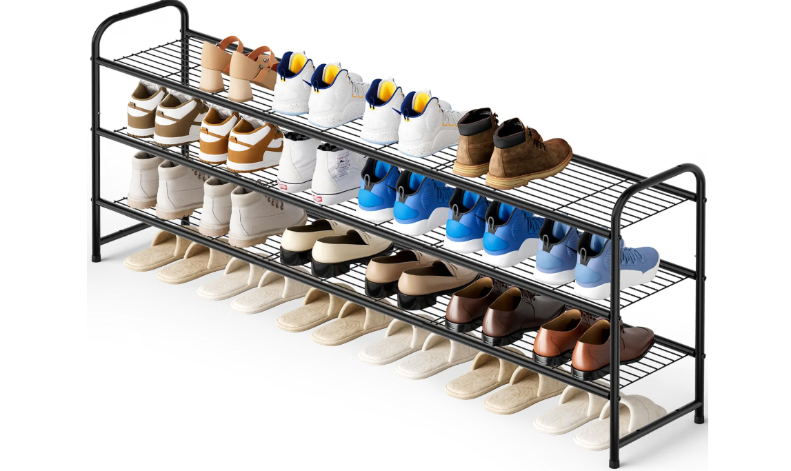 KEETDY 3-Tier Long Shoe Rack