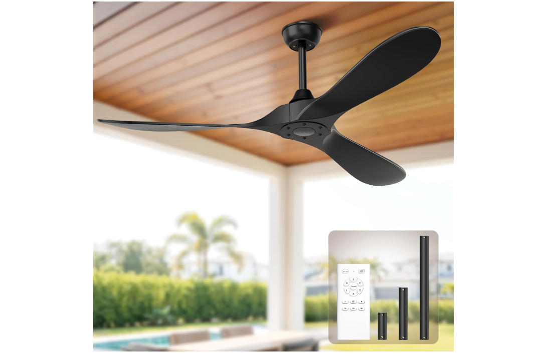 Obabala Black Outdoor Ceiling Fan