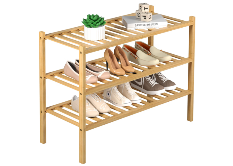 ROMGUAR CRAFT 3 Tier Bamboo Shoe Rack