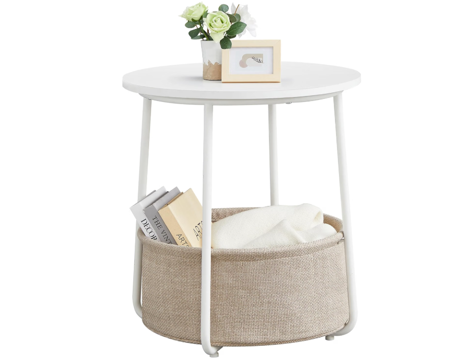 VASAGLE Small Round Side End Table