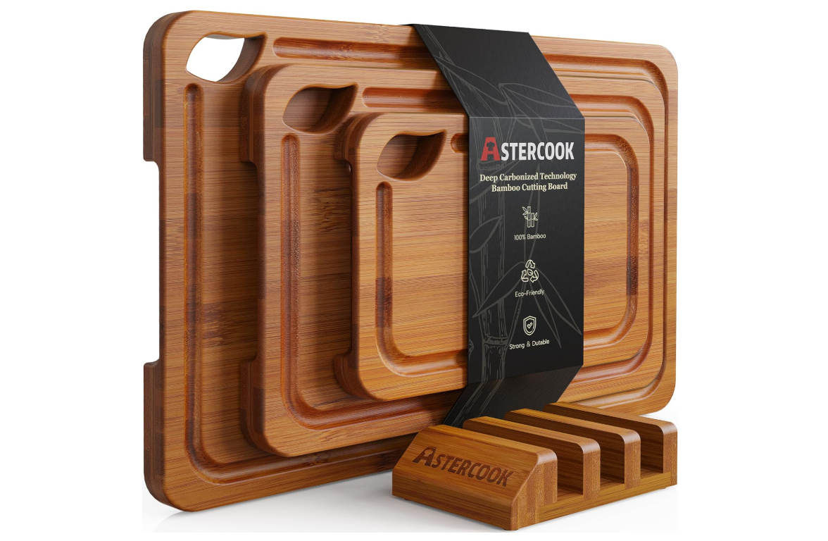 Astercook Bamboo Cutting Board Set