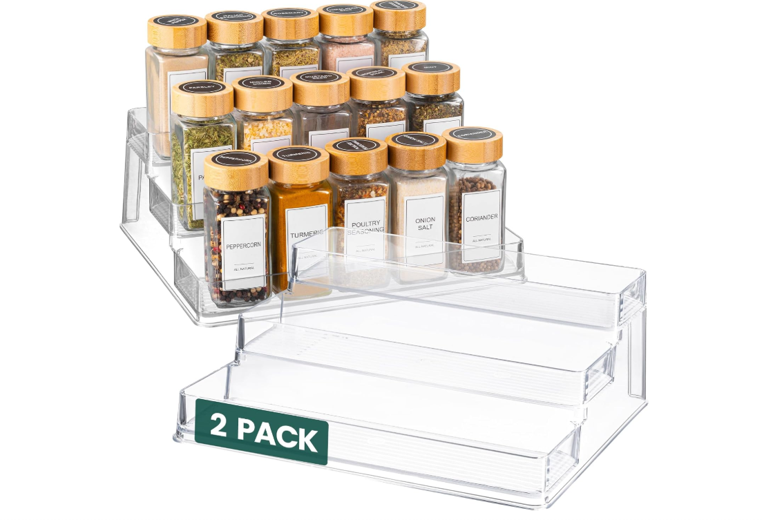 Oizeir Clear Acrylic 3-Tier Spice Rack