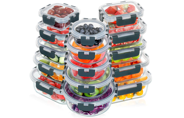 VERONES 30 Pieces Glass Food Storage Containers